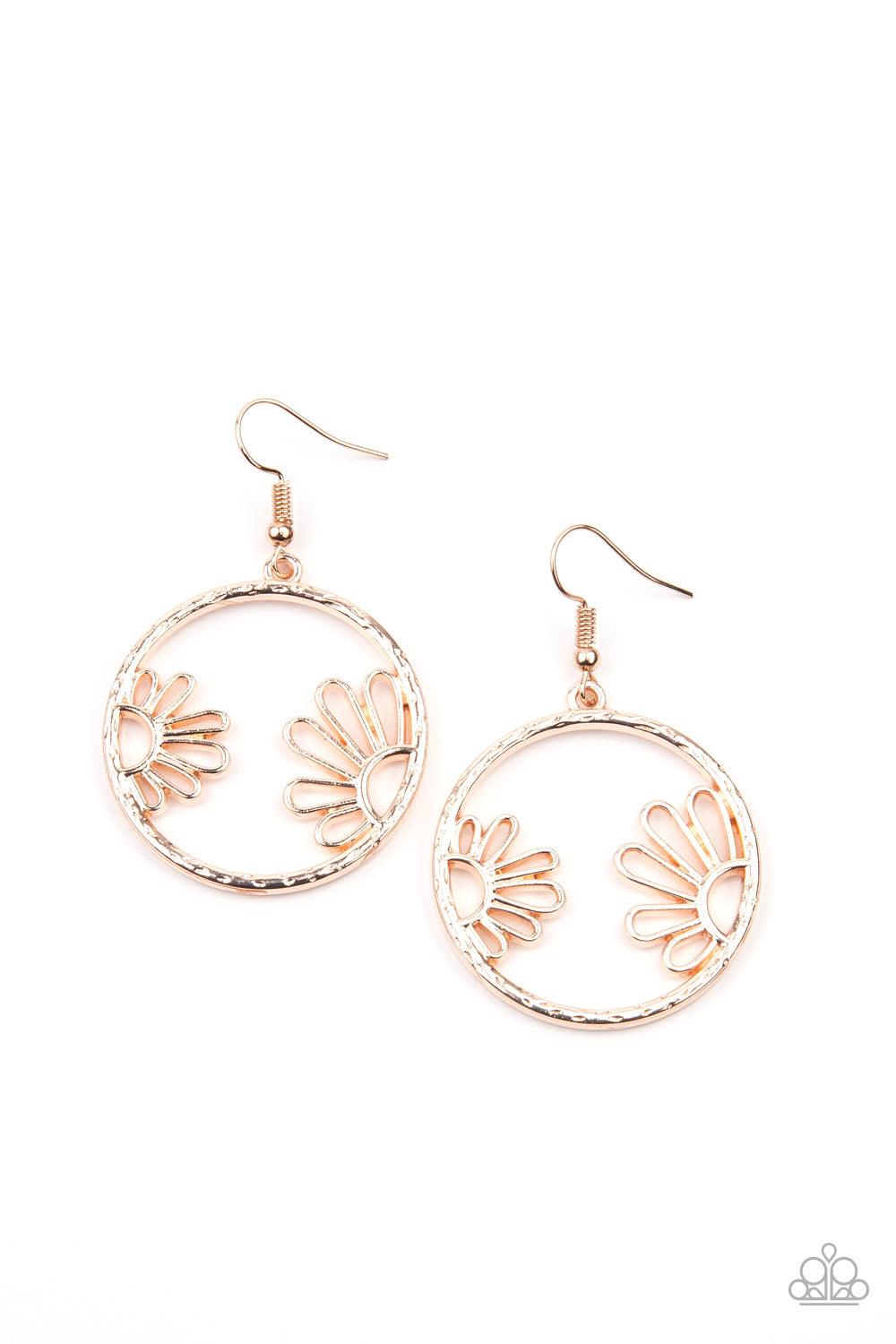 Demurely Daisy Rose Gold Earrings - Jewelry by Bretta