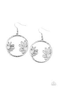 Paparazzi Accessories-Demurely Daisy - Silver Earrings