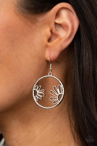Paparazzi Accessories-Demurely Daisy - Silver Earrings
