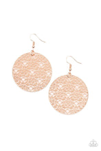 Paparazzi Accessories-Metallic Mosaic - Rose Gold Earrings