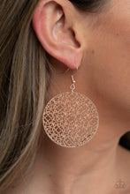 Paparazzi Accessories-Metallic Mosaic - Rose Gold Earrings