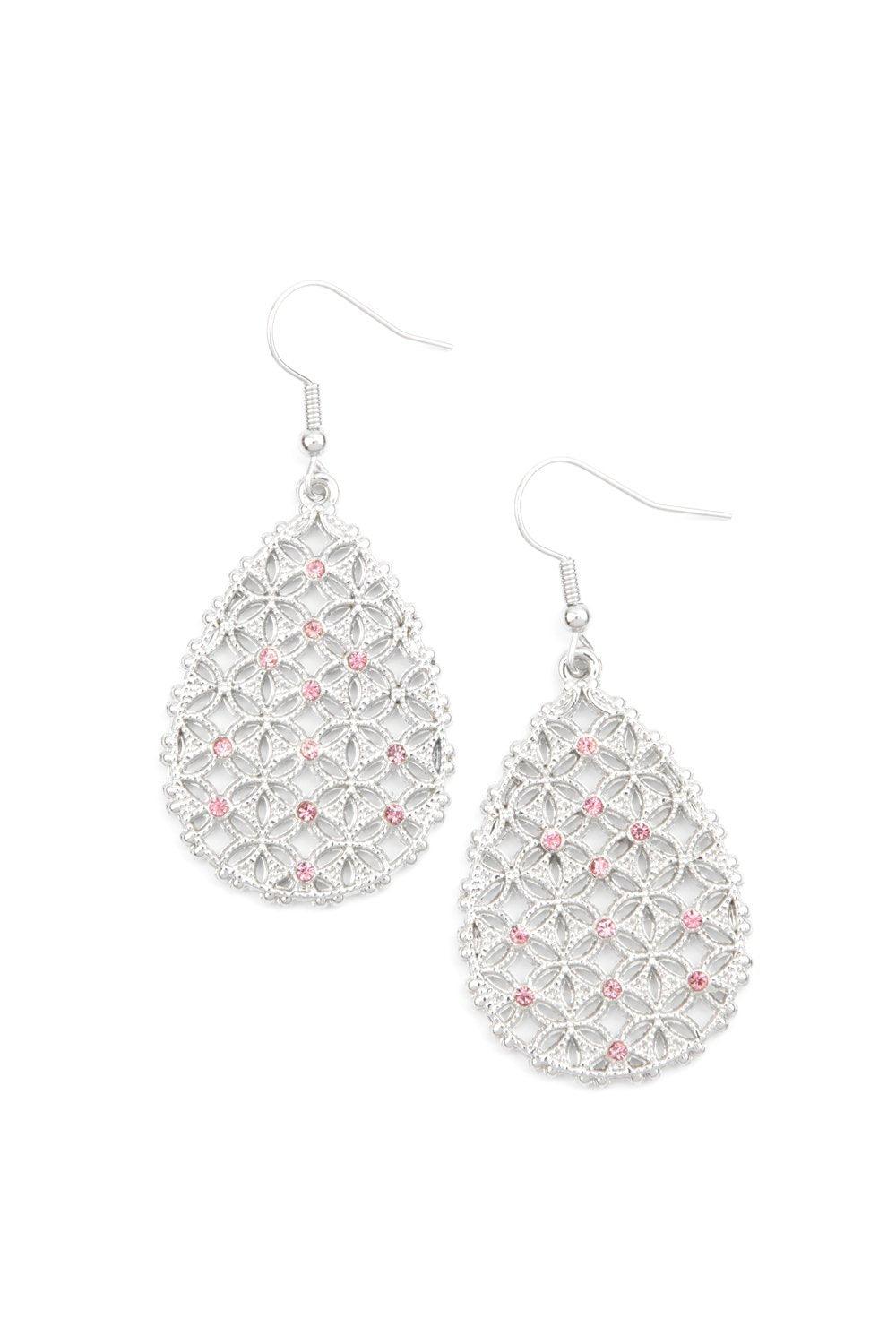 Paparazzi Accessories-​Glorious Gardens - Pink Earrings