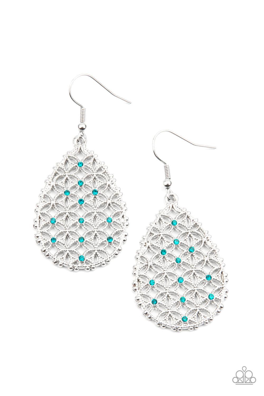 Paparazzi Accessories-Glorious Gardens - Blue Earrings