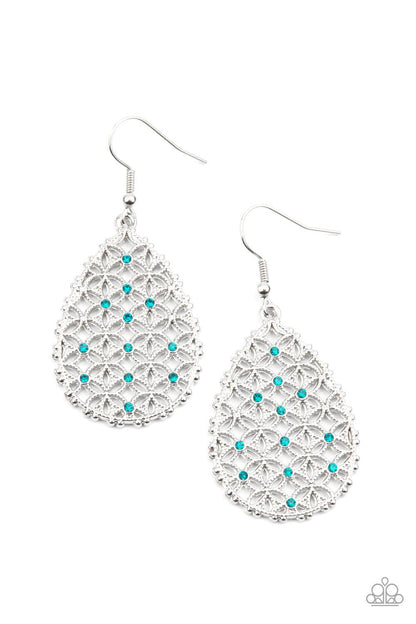 Paparazzi Accessories-Glorious Gardens - Blue Earrings