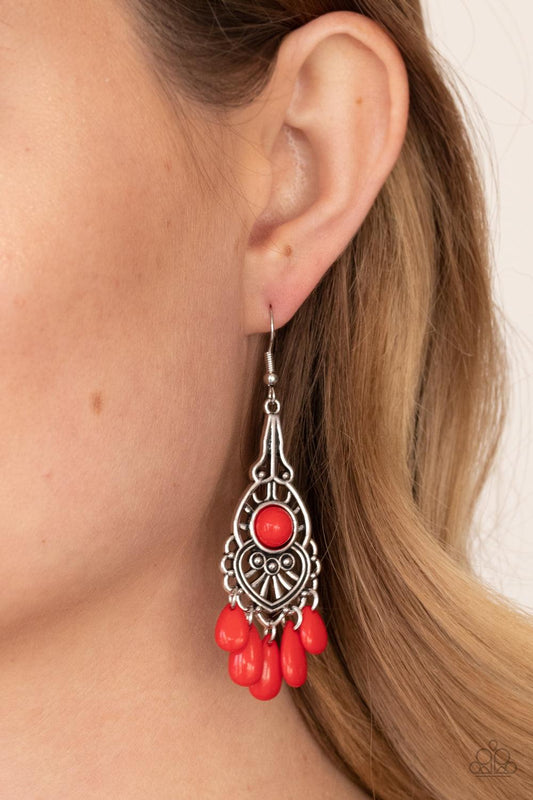 Fruity Tropics Red Earrings - Jewelry by Bretta