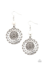 Paparazzi Accessories-Flowering Frontiers - White Earrings