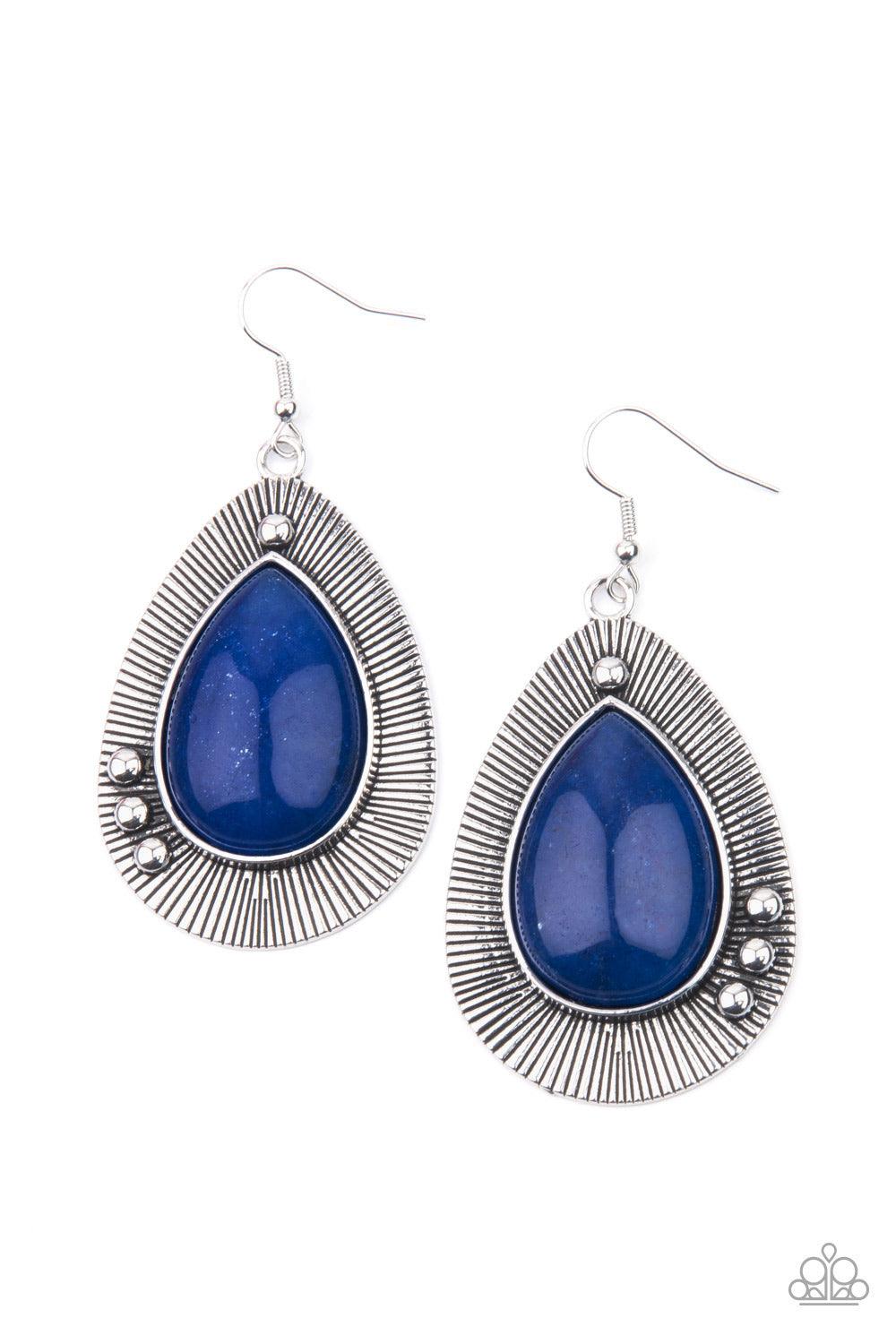 Western Fantasy Blue Earrings - Jewelry by Bretta