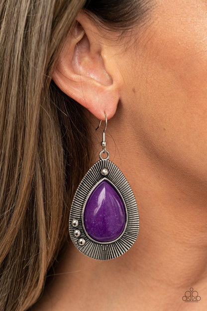 Western Fantasy Purple Earrings - Jewelry by Bretta