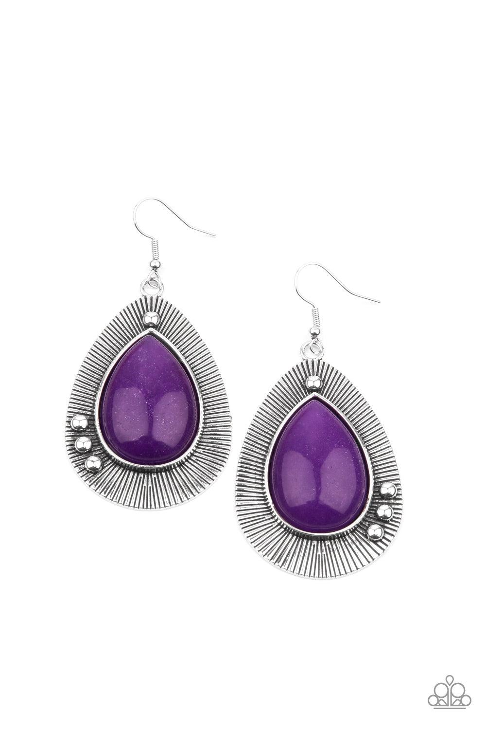 Western Fantasy Purple Earrings - Jewelry by Bretta