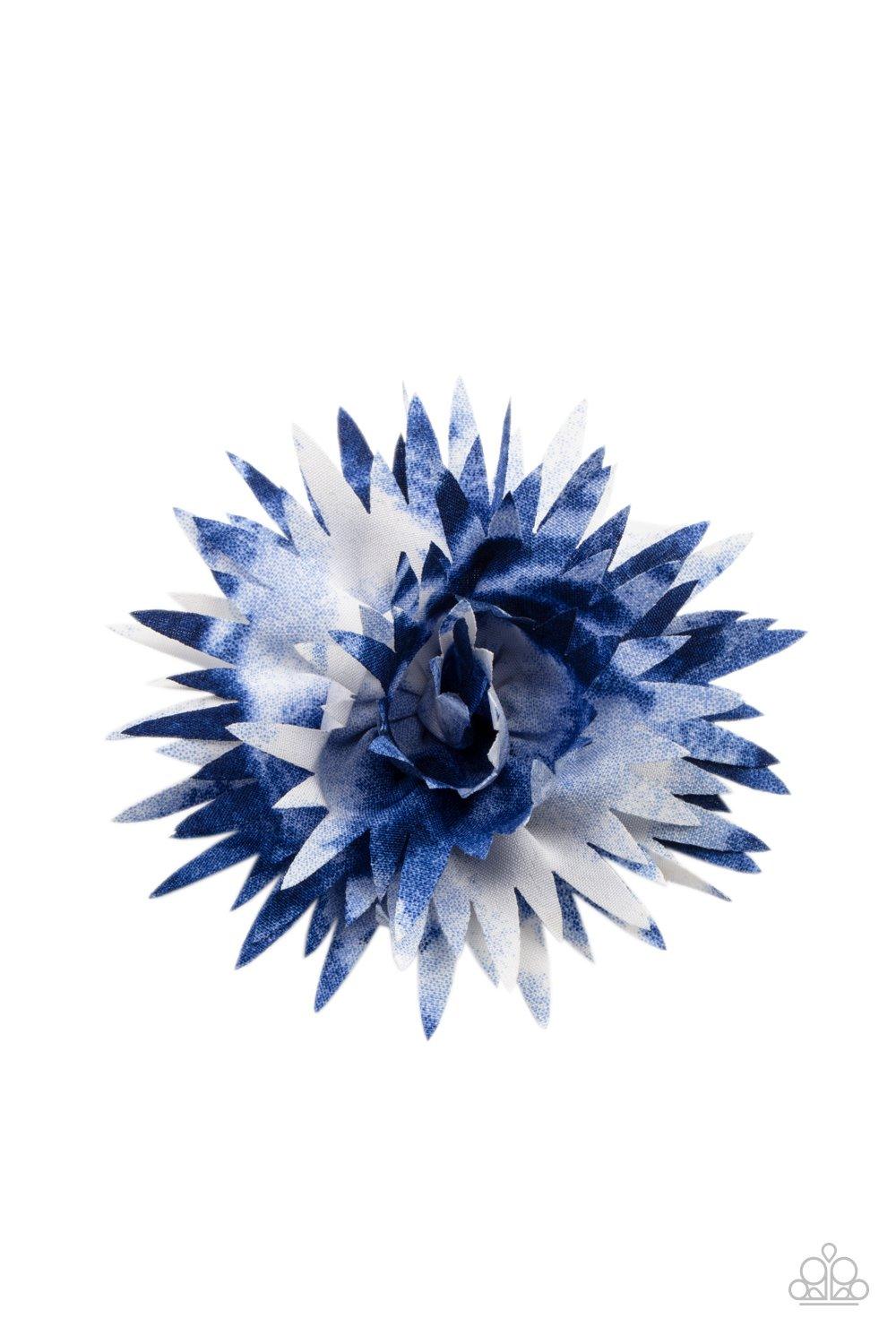 My Favorite Color Is Tie Dye - Blue Hair Bow - Jewelry By Bretta