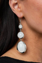 Retro Reality White Earrings - Jewelry By Bretta