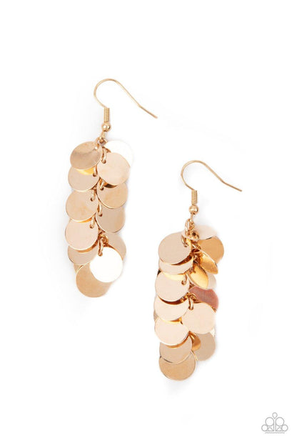 Hear Me Shimmer Gold Earrings - Jewelry by Bretta