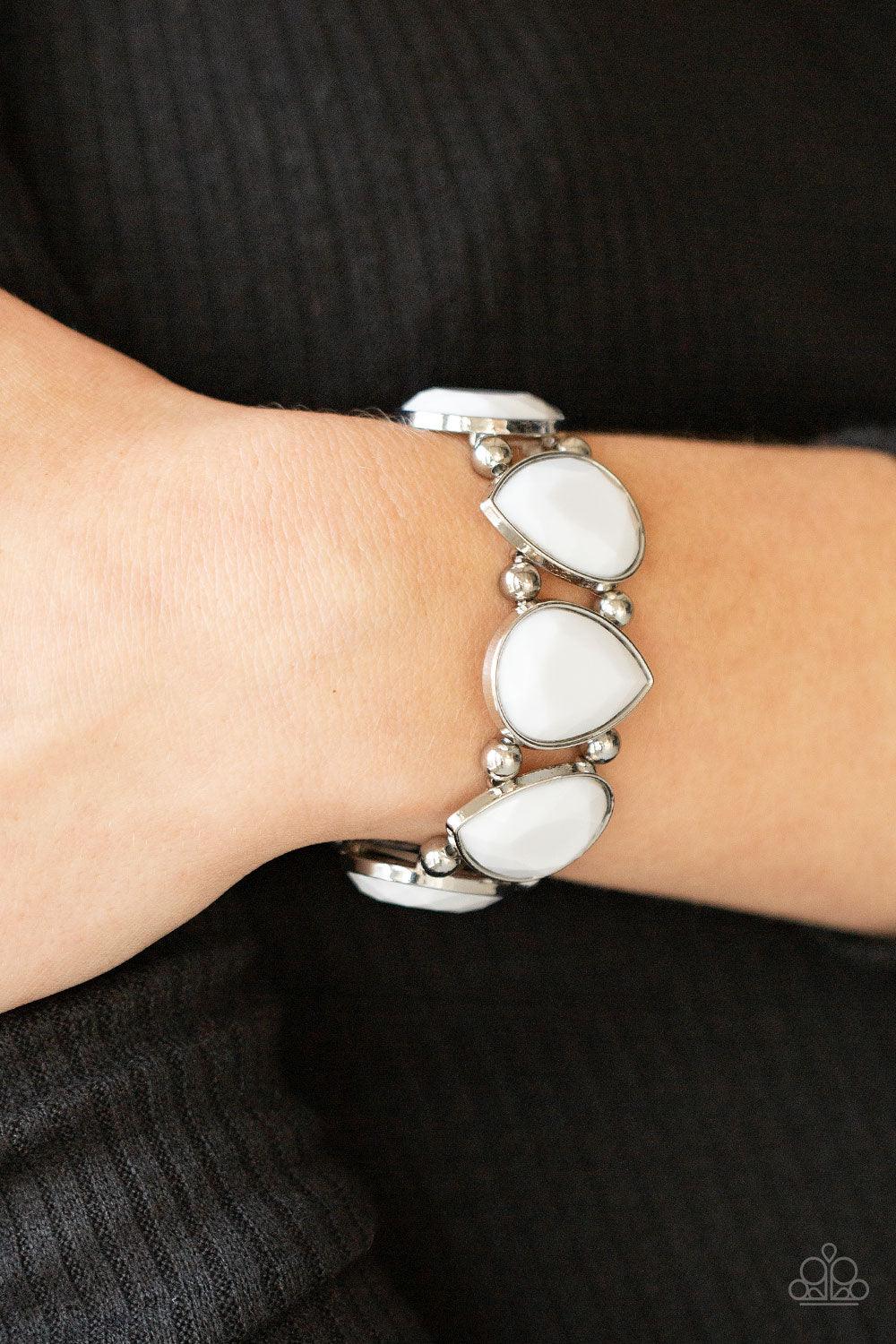 Flamboyant Tease White Bracelet - Jewelry by Bretta