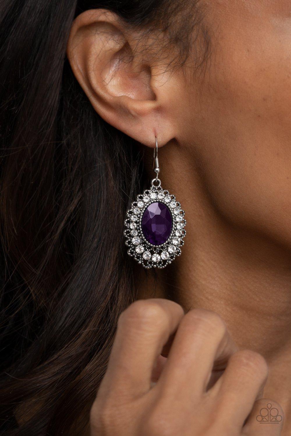 Glacial Gardens Purple Earrings - Jewelry by Bretta