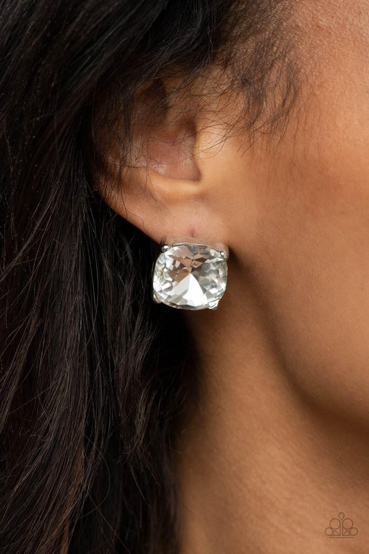 Royalty High White Earrings- Jewelry by Bretta