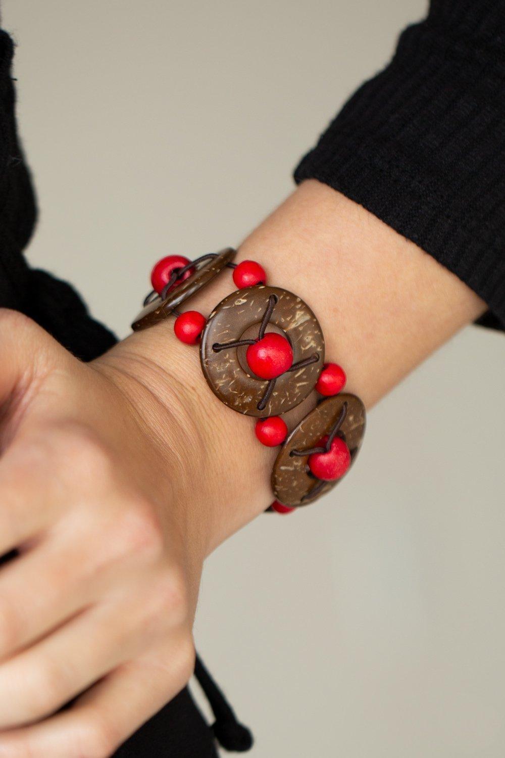 Paparazzi Accessories-​Island Adventure - Red Bracelet