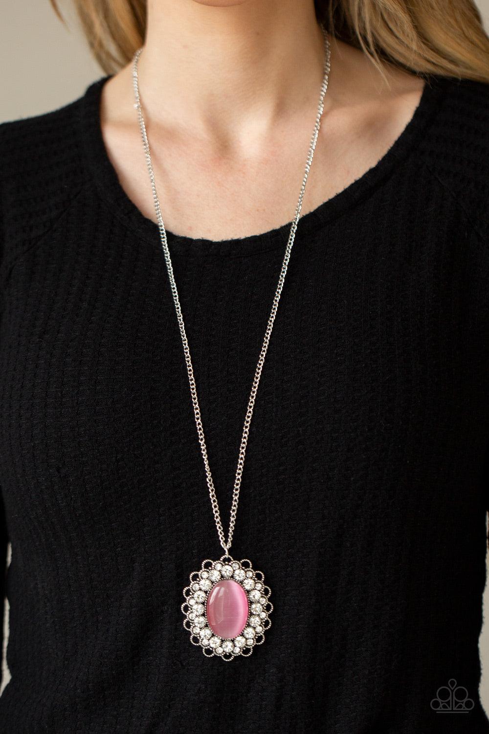 Oh My Medallion Pink Necklace - Jewelry by Bretta