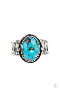 Terrifically Terrazzo Blue Ring - Jewelry by Bretta