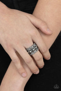OVAL-Ruled Black Ring - Jewelry by Bretta
