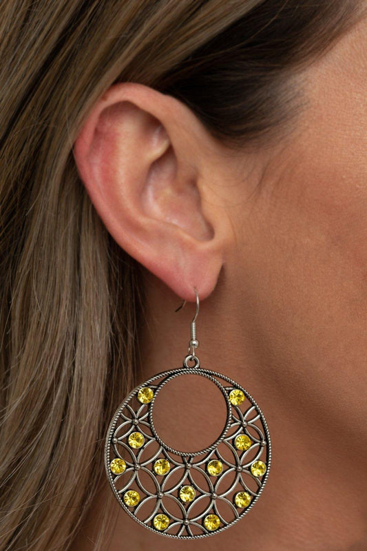 Paparazzi Accessories-Garden Garnish - Yellow Earrings