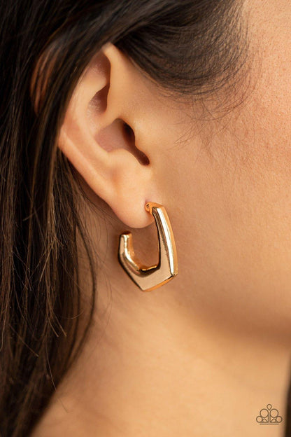 On The Hook Gold Earrings - Jewelry by Bretta