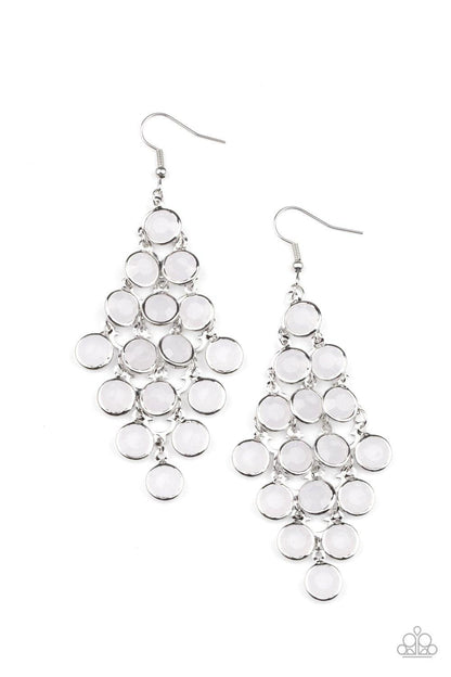 With All DEW Respect White Earrings - Jewelry by Bretta