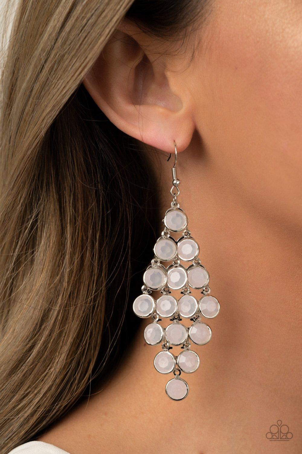 With All DEW Respect White Earrings - Jewelry by Bretta