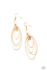 OVAL The Moon Gold Earrings - Jewelry by Bretta