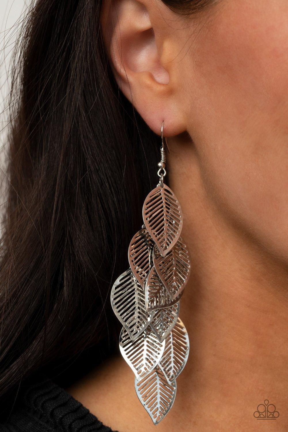 Limitlessly Leafy Silver Earrings - Jewelry by Bretta
