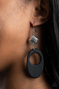 Retro Reveal Black Earrings - Jewelry by Bretta