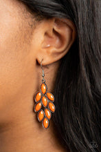 Flamboyant Foliage Orange Earrings - Jewelry by Bretta