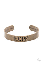 Hope Makes The World Go Round Brass Bracelet - Jewelry by Bretta