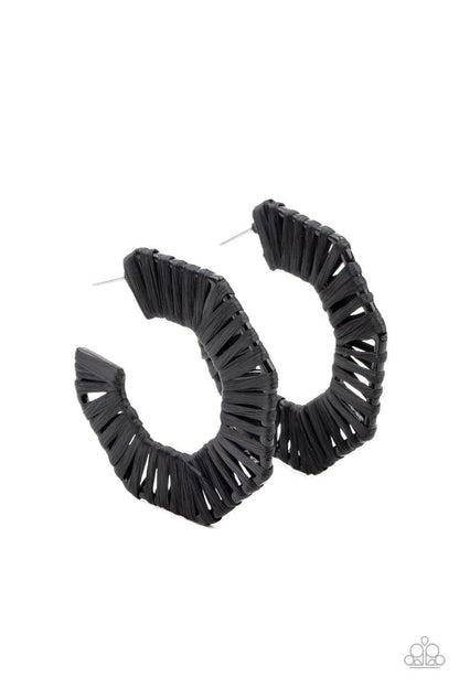 Fabulously Fiesta Black Earrings - Jewelry by Bretta