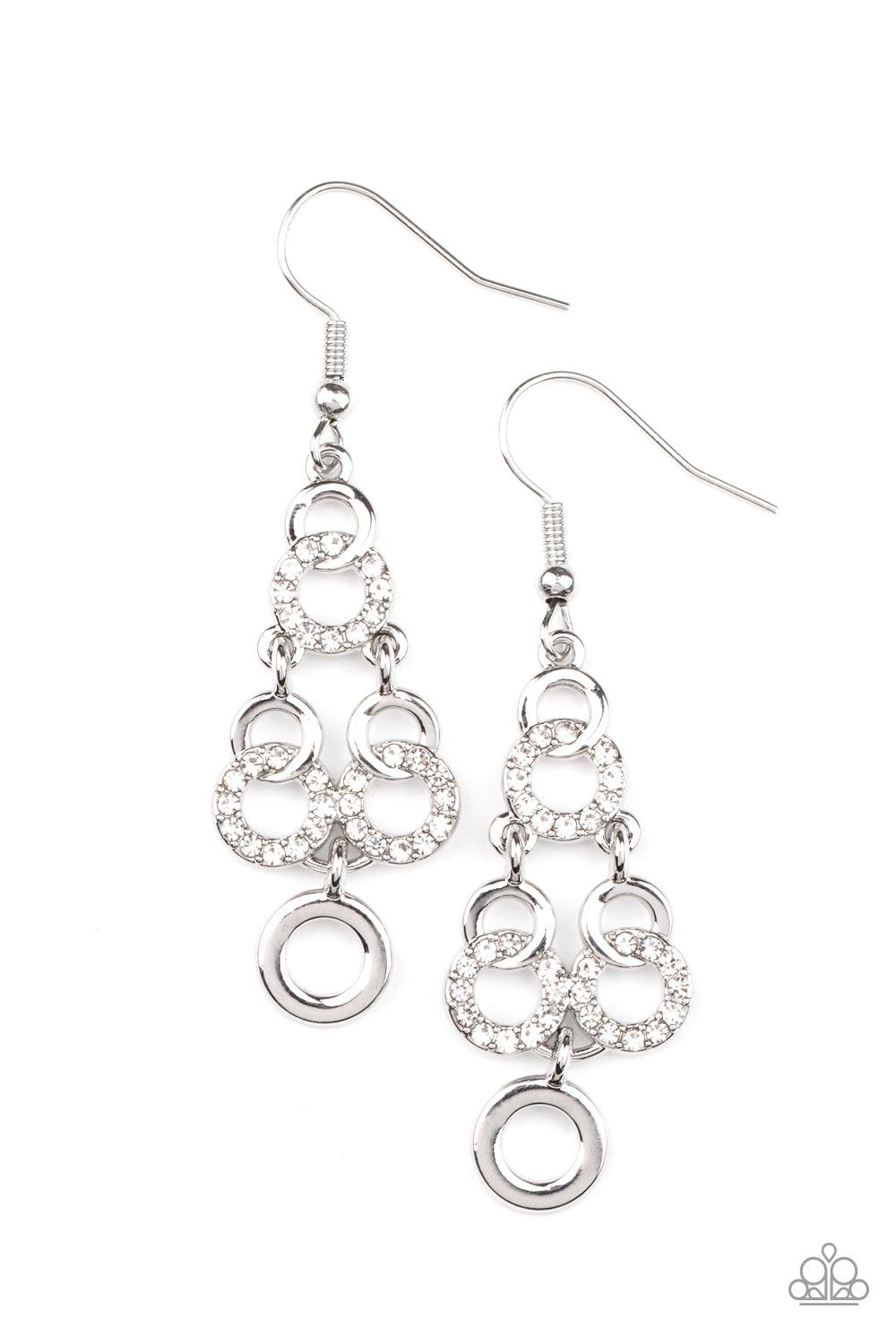 Luminously Linked White Earrings - Jewelry by Bretta