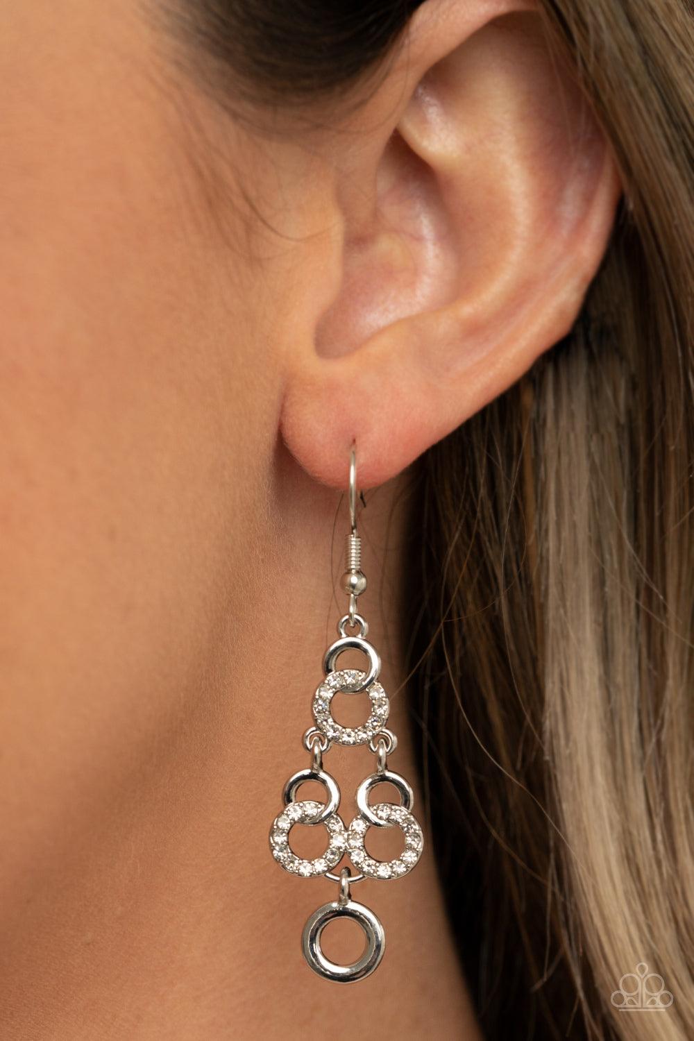 Luminously Linked White Earrings - Jewelry by Bretta