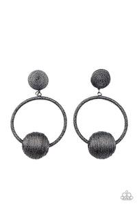  Social Sphere-Black Earrings - Jewelry by Bretta