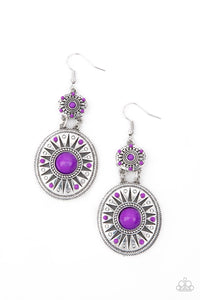 Temple of The Sun Purple Earrings - Jewelry by Bretta