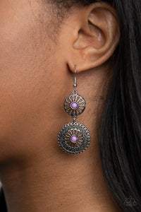 Paparazzi Accessories-Keep It WHEEL - Purple Earrings