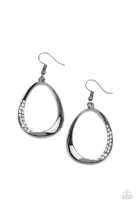 Paparazzi Accessories-Fiercely Flauntable - Black Earrings