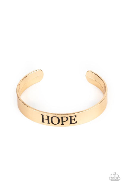 Hope Makes The World Go Round Gold Bracelet - Jewelry by Bretta