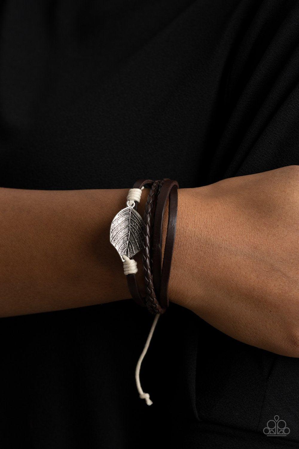 FROND and Center Brown Bracelet - Jewelry by Bretta