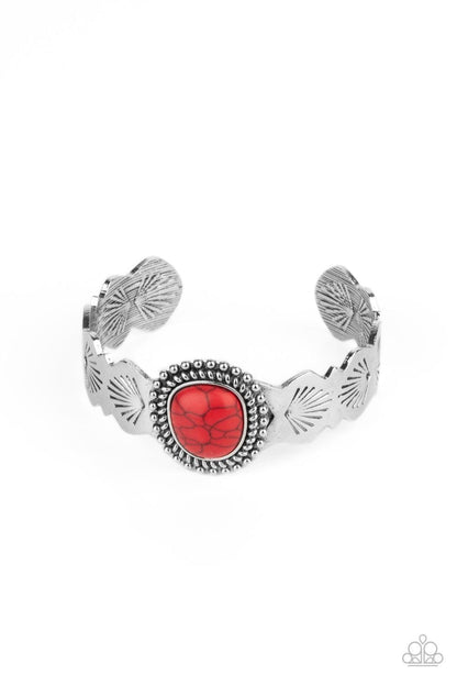 Paparazzi Accessories-Oceanic Oracle - Red Bracelet