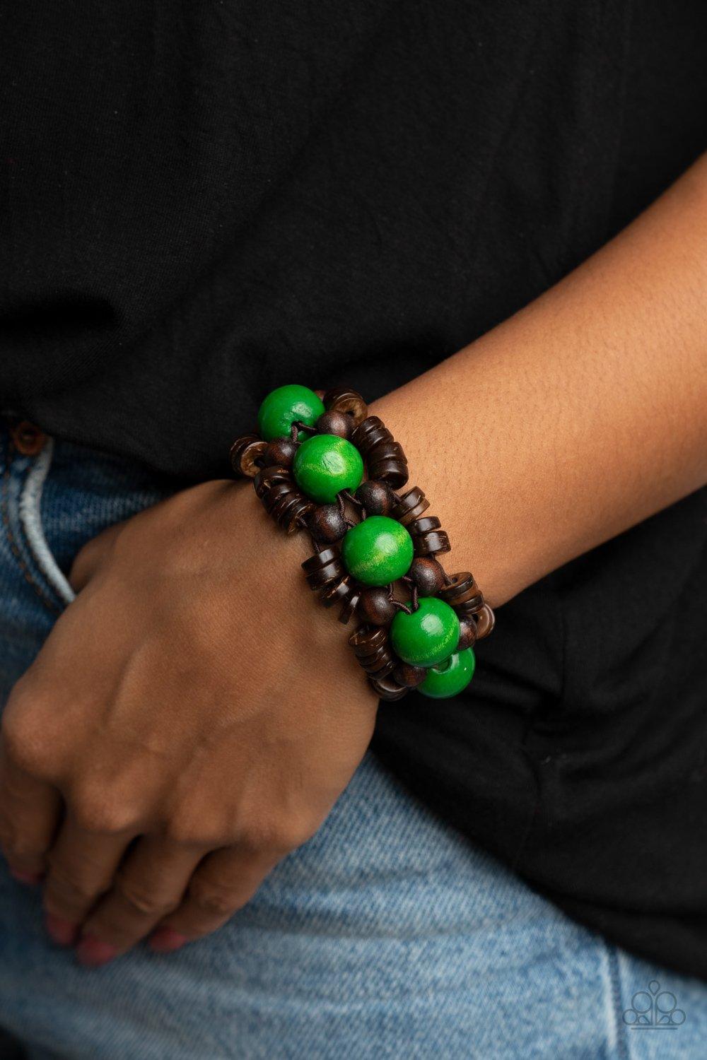 Molten Mogul Green Bracelet - Jewelry by Bretta
