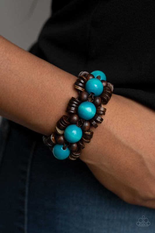 Paparazzi Accessories-Tropical Temptations - Blue Bracelet