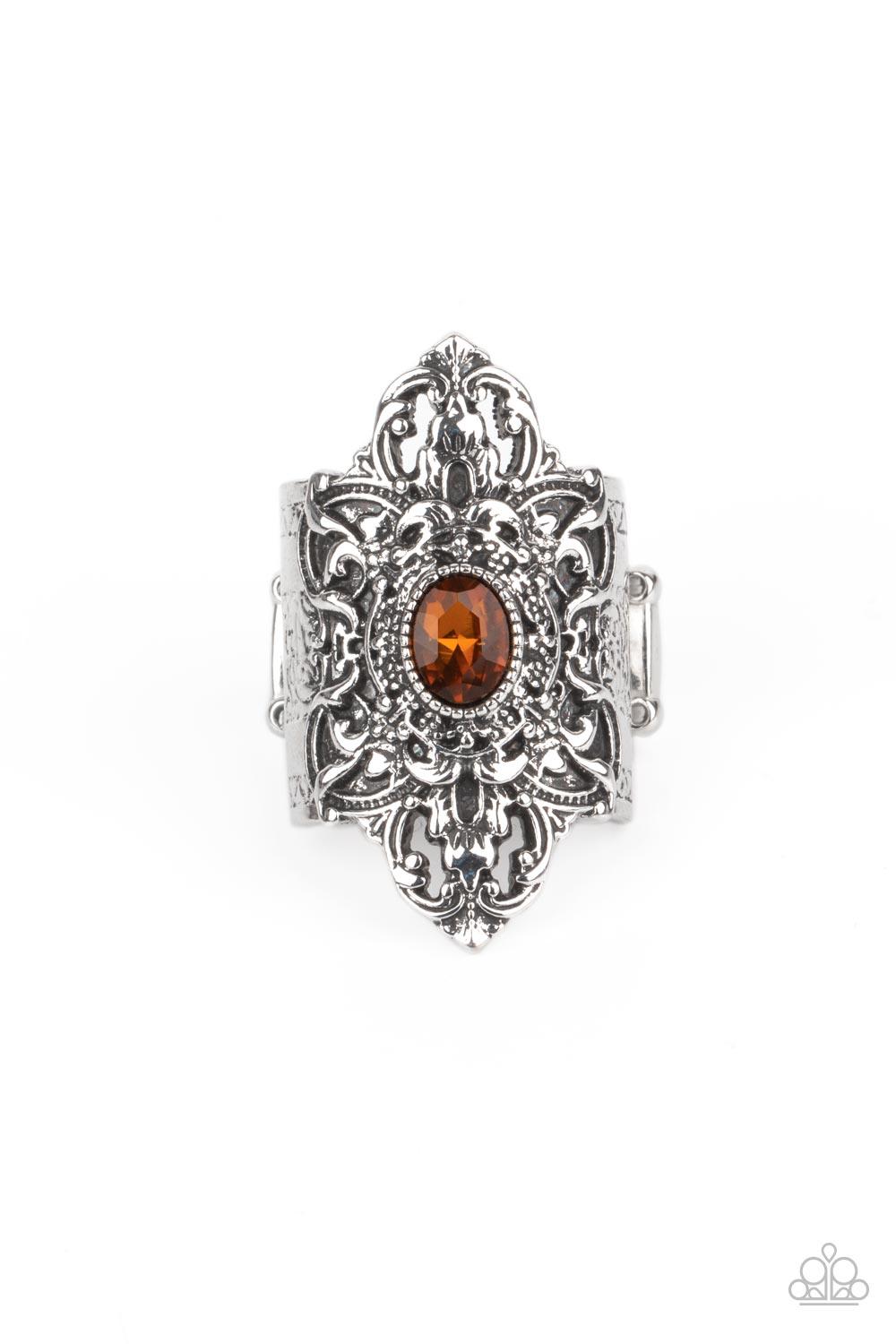 Perennial Posh Brown Ring - Jewelry by Bretta