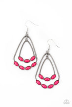 Paparazzi Accessories-Summer Staycation - Pink Earrings