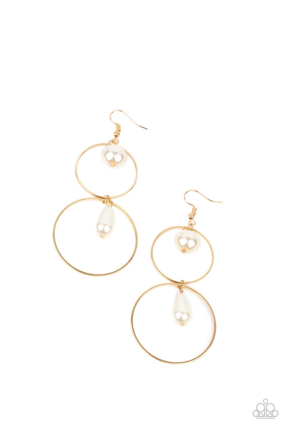 Paparazzi Accessories-Cultured in Couture - Gold Earrings