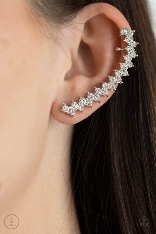 Let There Be LIGHTNING White Earrings - Jewelry by Bretta