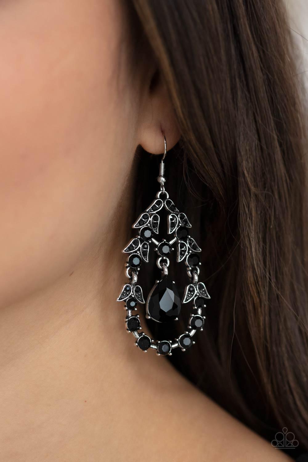 Garden Decorum Black Earrings - Jewelry By Bretta