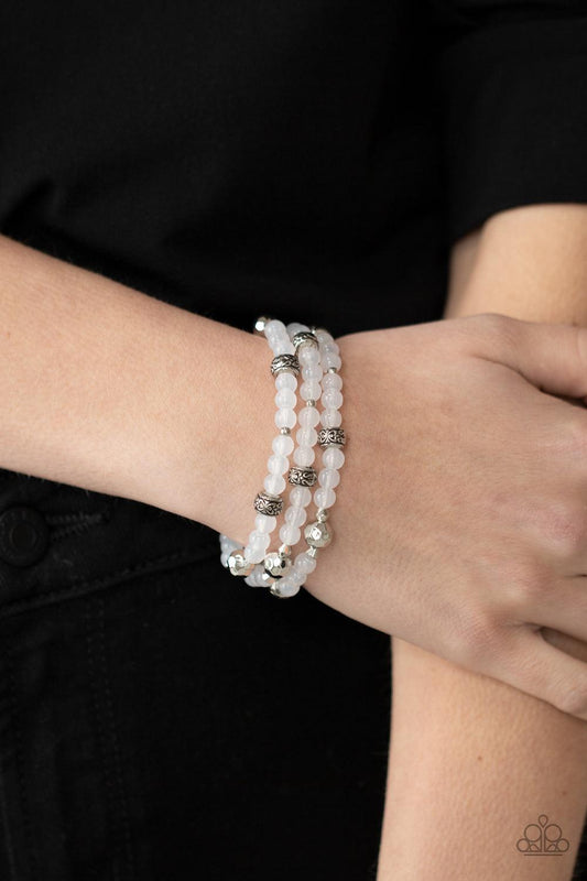 Paparazzi Accessories-Here to STAYCATION - White Bracelets